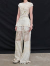 Mutedance 25 Spring/Summer Flower-dyed Short-sleeved Tunic Top MD-MD25SS10-hoary MD25SS09
